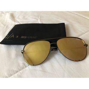 Quay X Desi Perkins ‘High Key’ Aviator Sunglasses